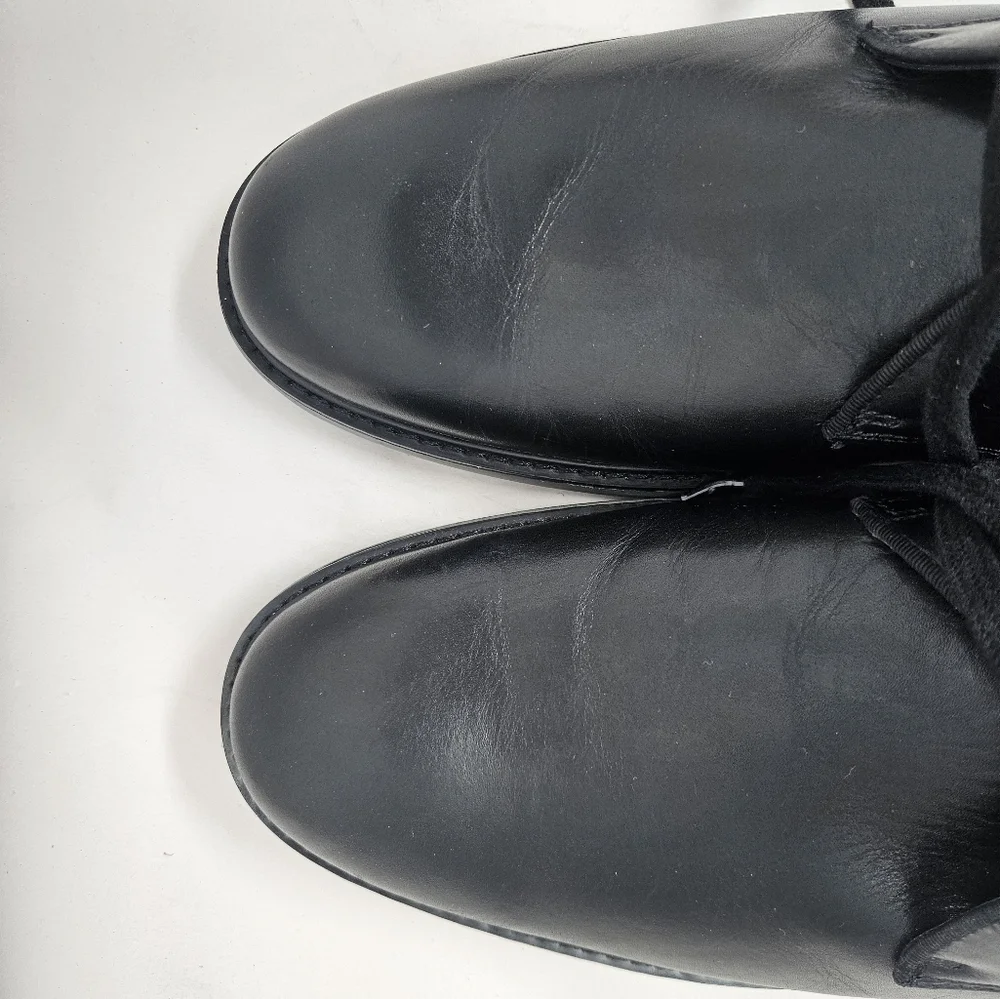 Vince Camuto Stuwert Men Chukka Boots sz 12M Black Leather Upper Casual Comfort